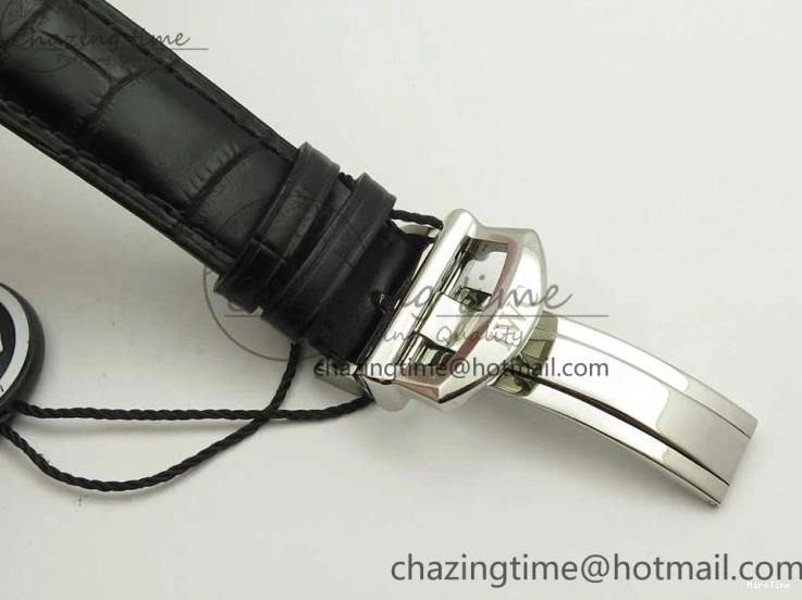 MIROTIME 0129 Snug Portofino IW391022 SS ZK 1:1 Best Edition White Dial Gold Markers On Black Leather Strap A 7130
